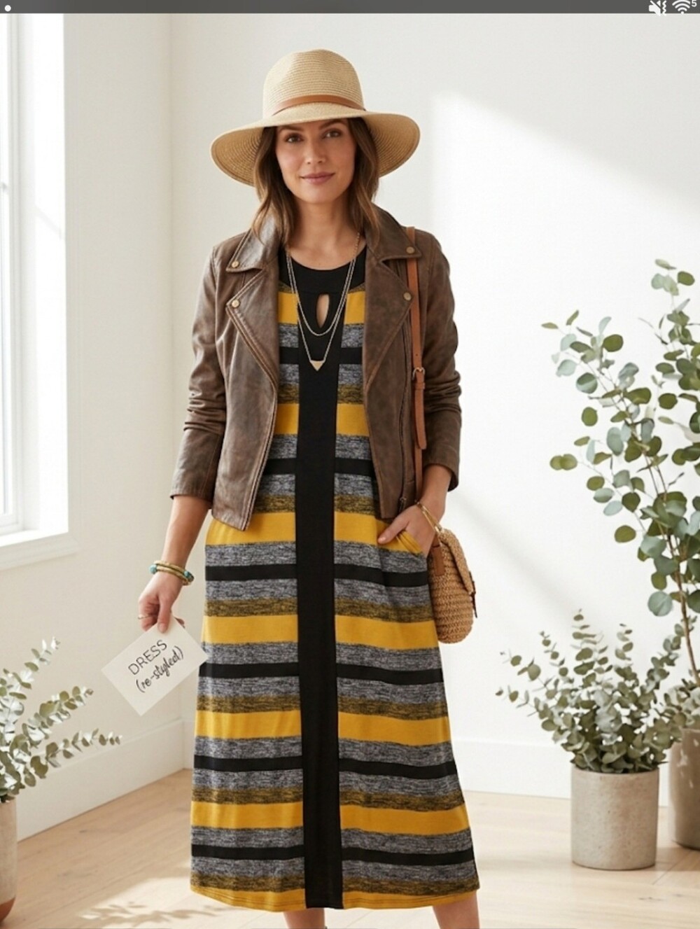 ElieMccarthy Women's striped key 🔑 hole Maxi 👗